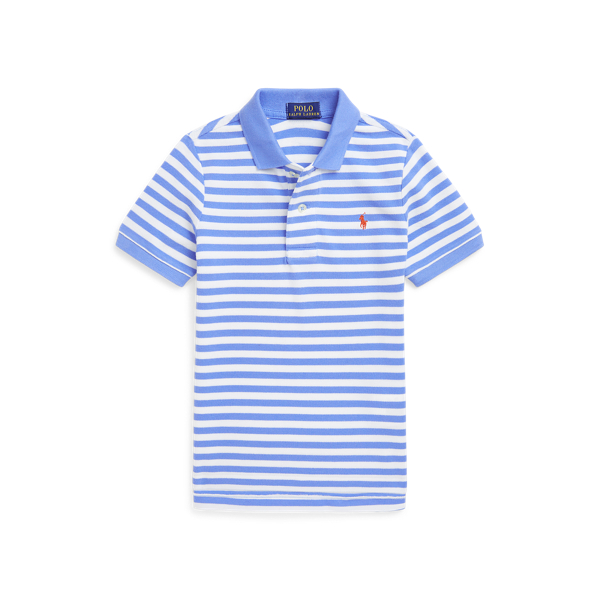 Harbor Island Blue/white Polo en coton piqué rayé Boys 1.5-6 Years 1
