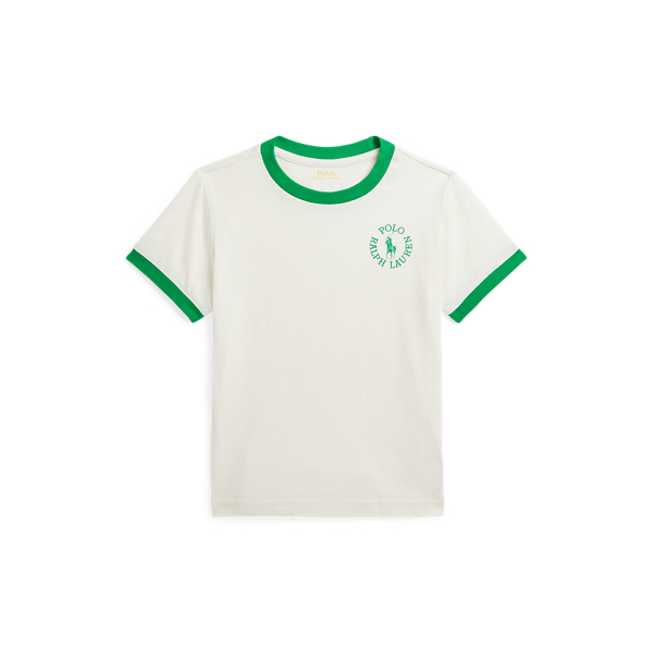 カジュアル【PRL】ポロラルフローレン ロゴ ジャージー Tシャツ ロゴ コットン ジャージー リンガー Tシャツ | ラルフ ローレン