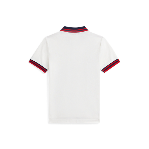 Paper White Baseball-Logo Cotton Mesh Polo Shirt Boys 2-7 2
