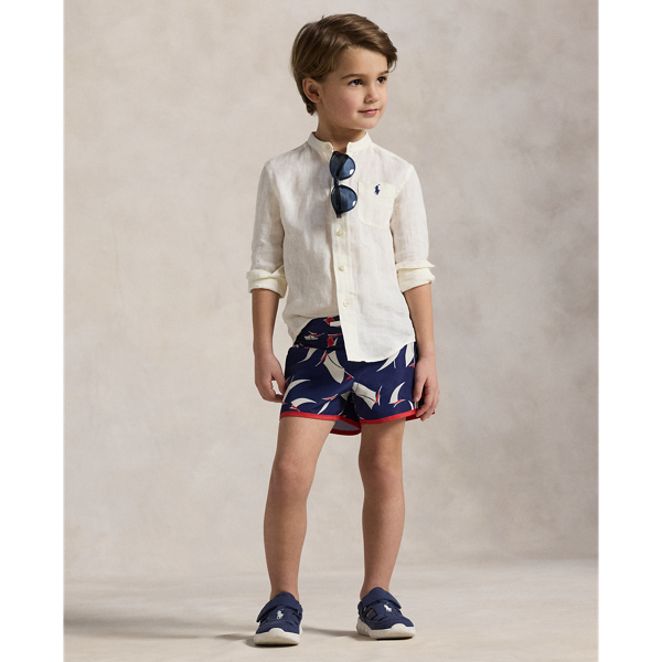 体型カバー【Ralph Lauren】アイレット シャツ＆ショーツセット リネン シャツ | ラルフ ローレン公式オンラインストア