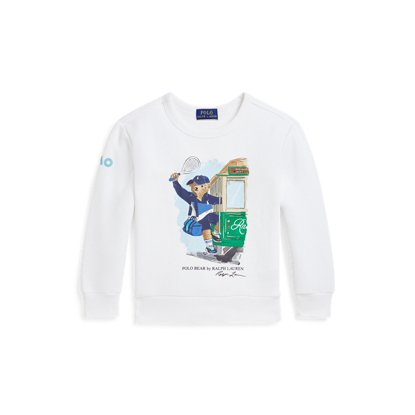 Ceramic White Australian Open Polo Bear Sweatshirt Boys 2-7 1