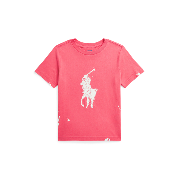 Big Pony Paint-Splatter-Print Cotton Tee