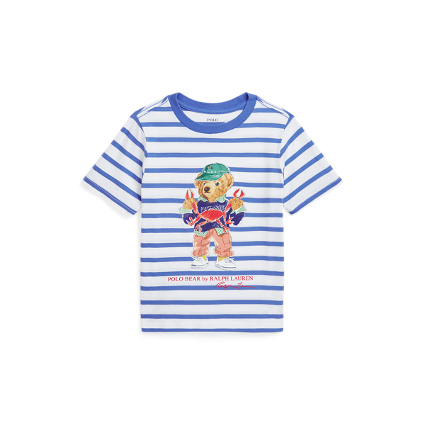 Polo Bear Striped Cotton Jersey Tee