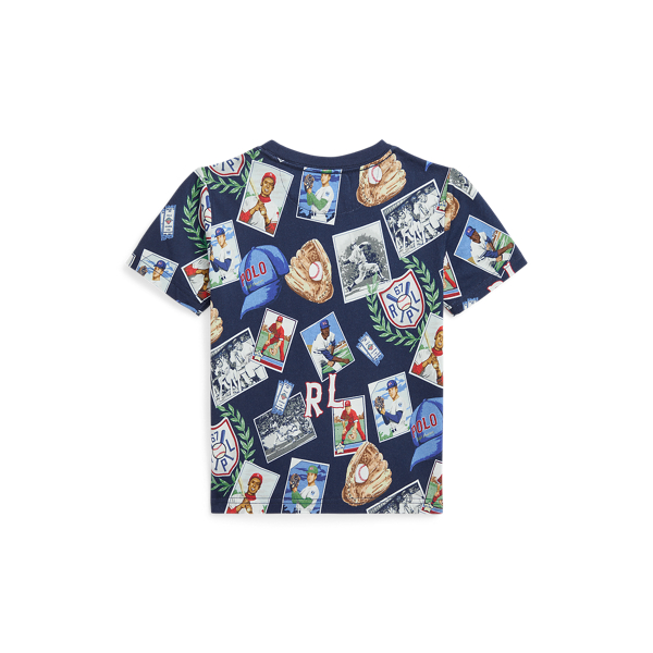 送料関税込【ERL】プリントコットンジャージーTシャツ ベースボールプリント コットン ジャージー Tシャツ | ラルフ