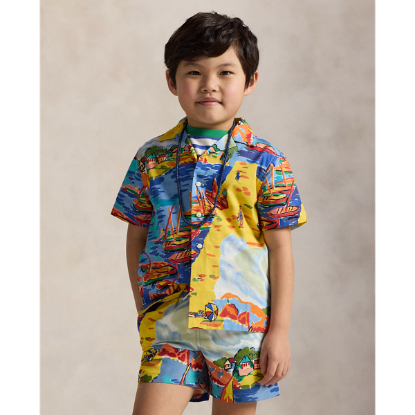 Seaside Village Haven Chemise safari à motif Riviera en coton Boys 1.5-6 Years 1