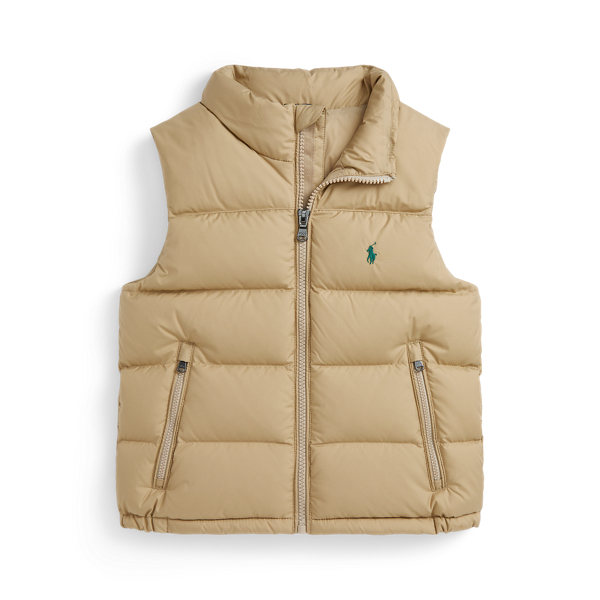 POLO RALPH LAUREN コヨーテファー キルティング ダウンベスト POLO RALPH LAUREN コヨーテファー キルティング ダウンベスト