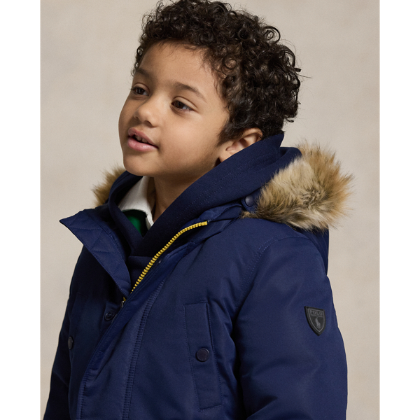 Faux-Fur-Trim Down Parka