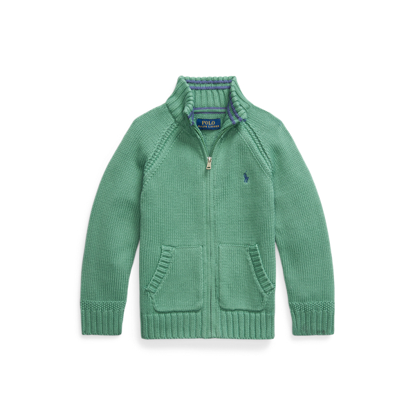 Pull en coton entièrement zippé