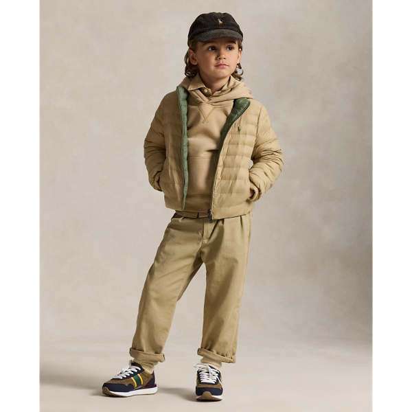 Vintage Khaki/Mint Olive P-Layer 2 Reversible Mockneck Jacket Boys 1.5-6 Years 4