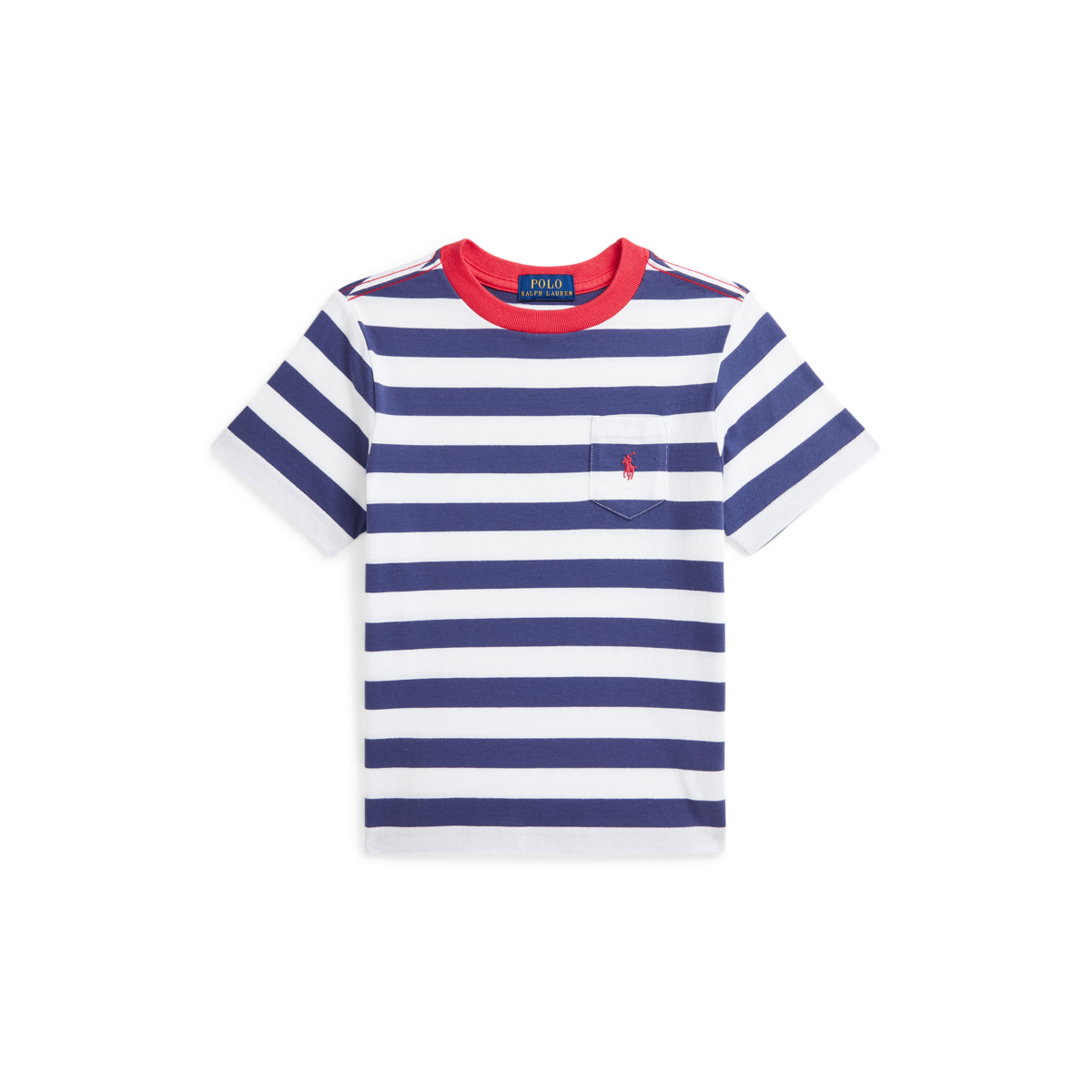 ストライプド コットン ジャージー ポケット Tシャツ | ラルフ