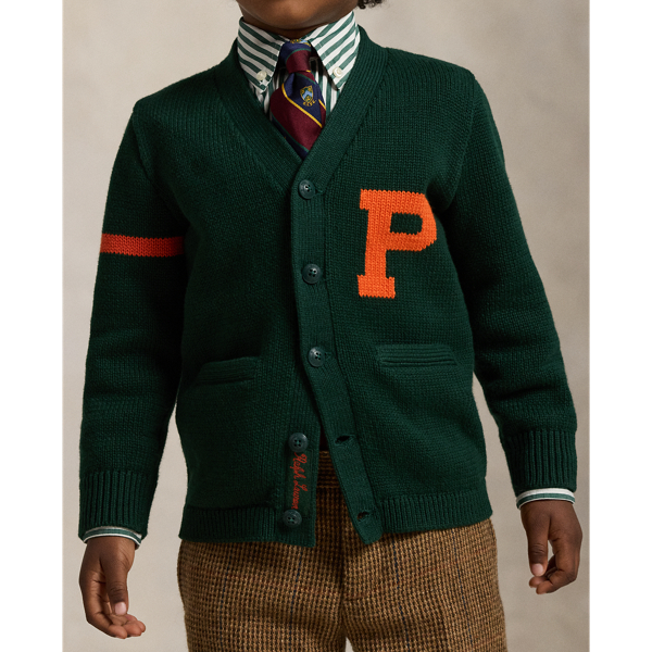 コットン Vネック レター カーディガン | ラルフ ローレン公式