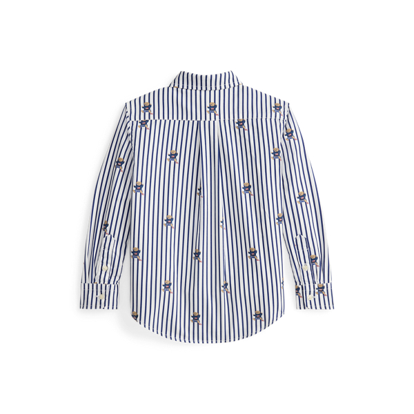 Polo Bear Striped Cotton Poplin Shirt