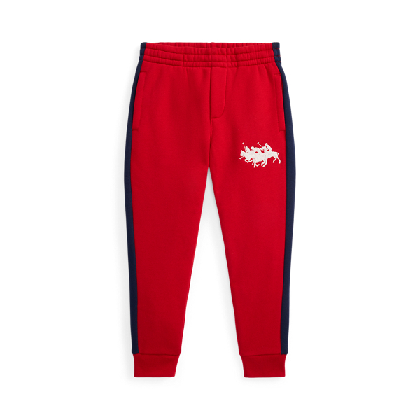 (取寄) ラルフローレン キッズ メンズ トリプル-ポニー フリース ジョガー パンツ (ビッグ キッド) Polo Ralph Lauren Kids men Triple-pony Fleece Jogger Pants (big Kid) Newport Navy Triple-Pony Fleece Jogger Pant