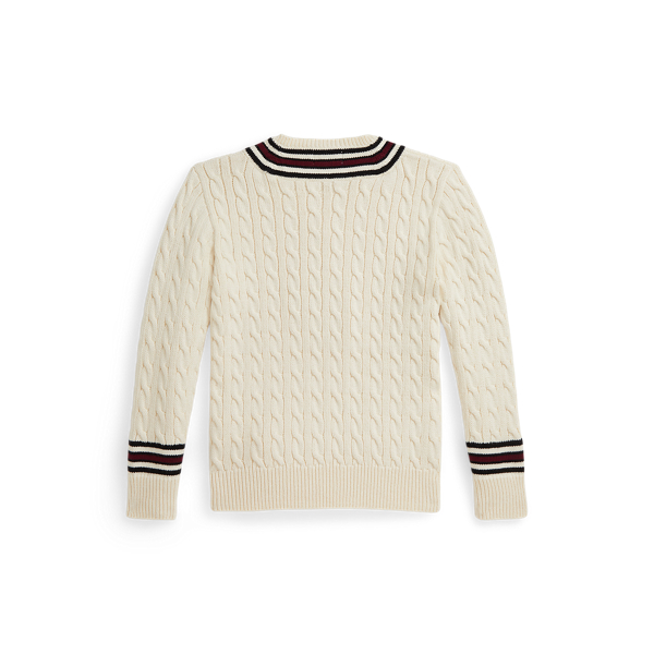 Cotton Cricket Letter Sweater
