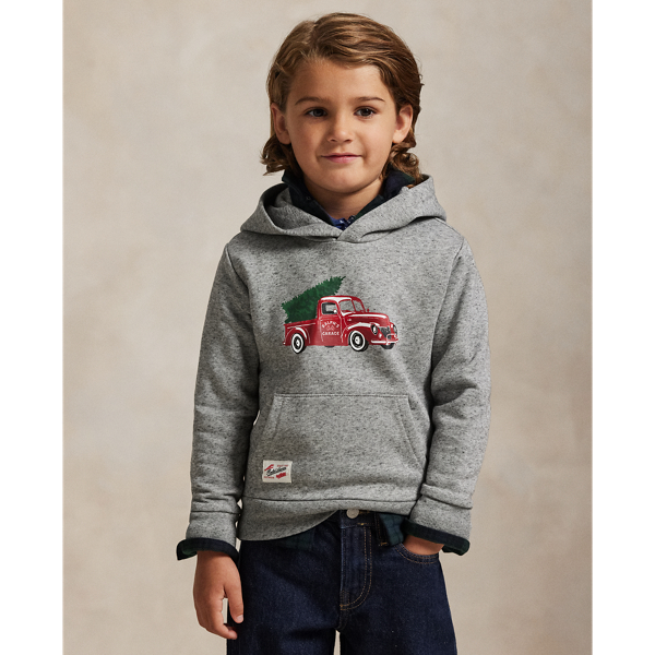 Collegiate Heather Truck-Print Fleece Hoodie Boys 1.5-6 Years 1