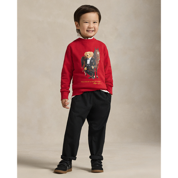 Red Polo Bear Fleece Pullover Boys 1.5-6 Years 4