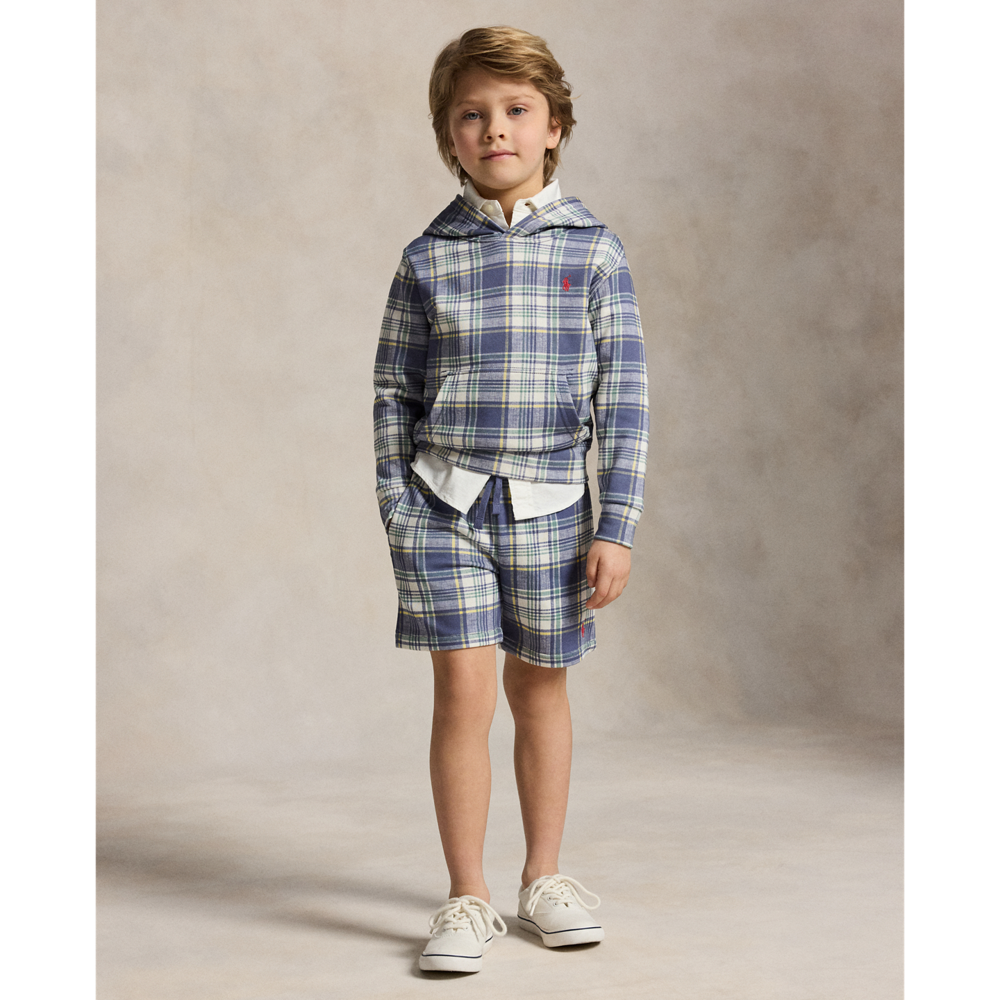Шорты Ralph Lauren Plaid French Terry Short, цвет: Клетчатый — фото 4