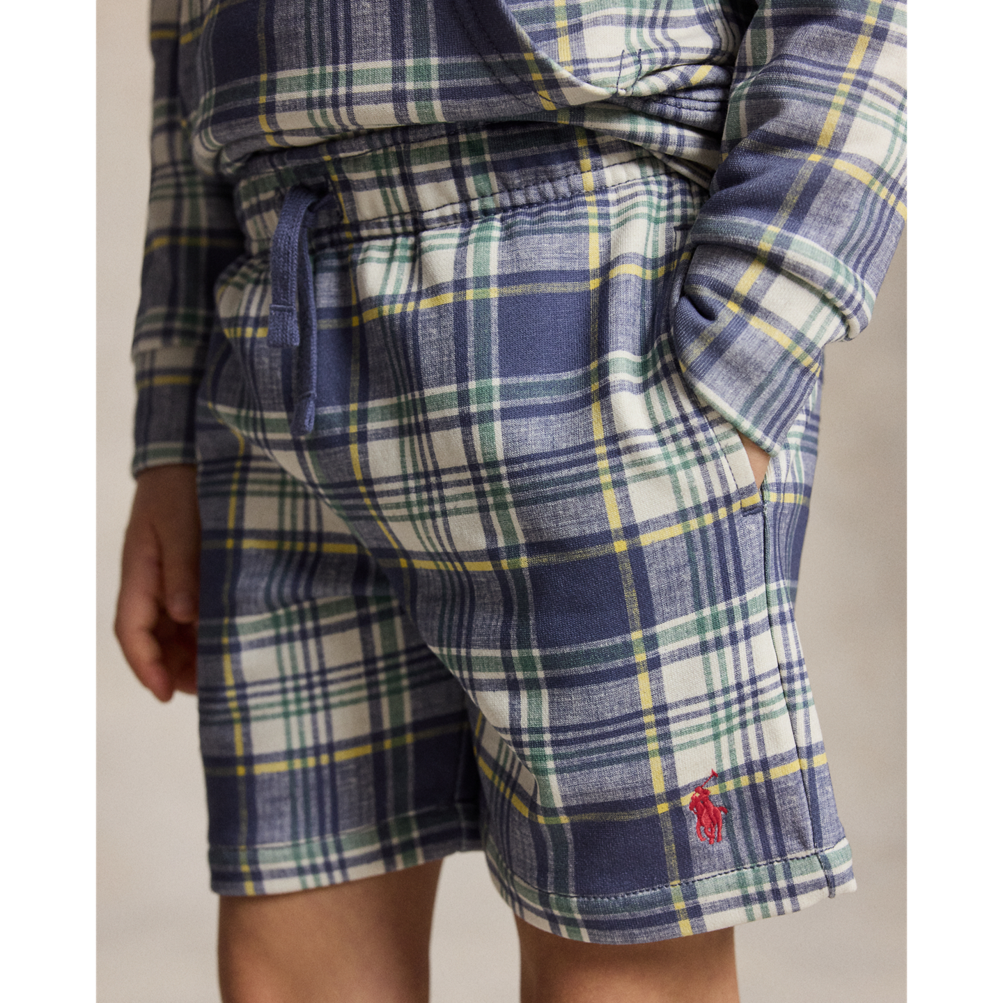 Шорты Ralph Lauren Plaid French Terry Short, цвет: Клетчатый — фото 3