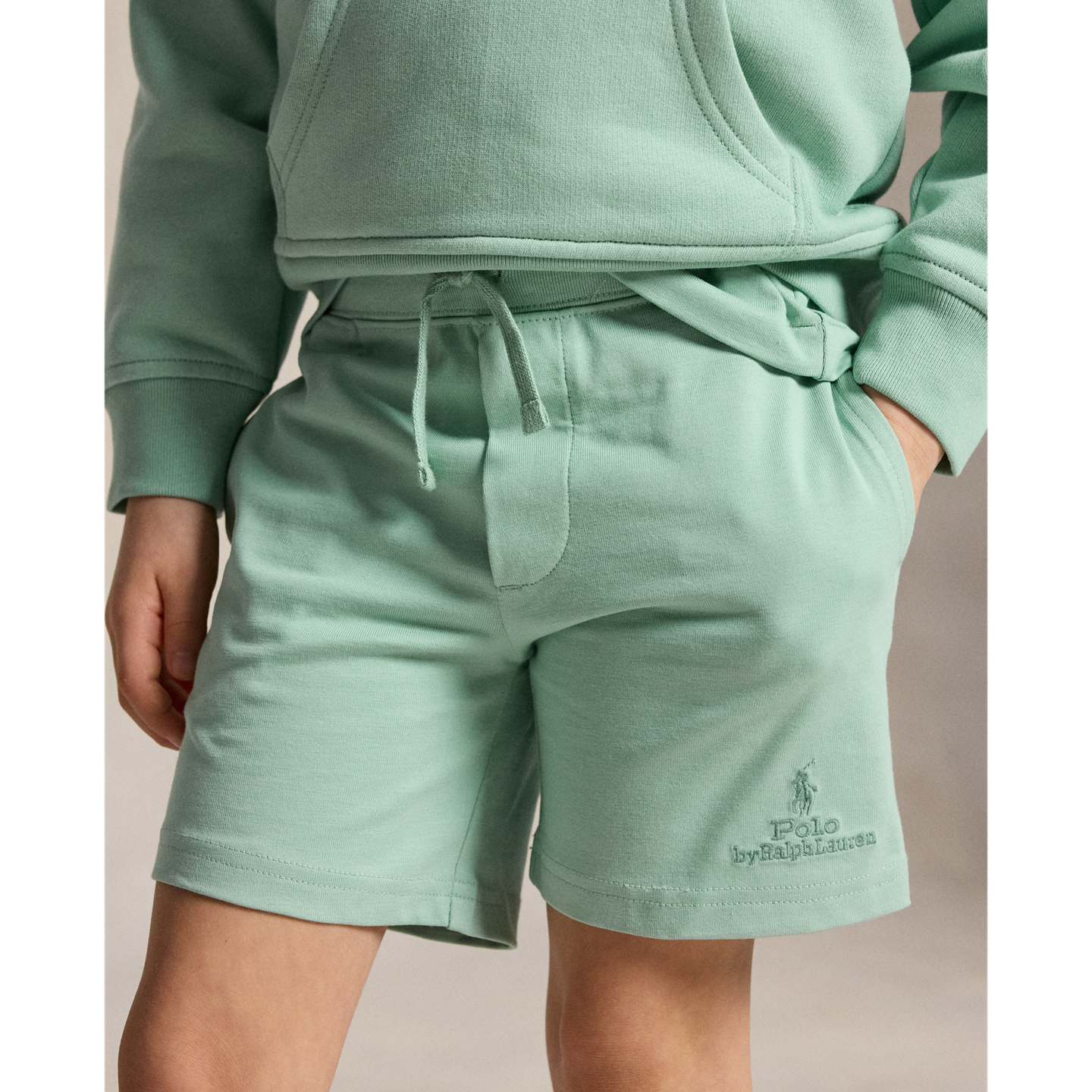 Шорты Ralph Lauren Logo Cotton Jersey Short, цвет: Celadon — фото 3