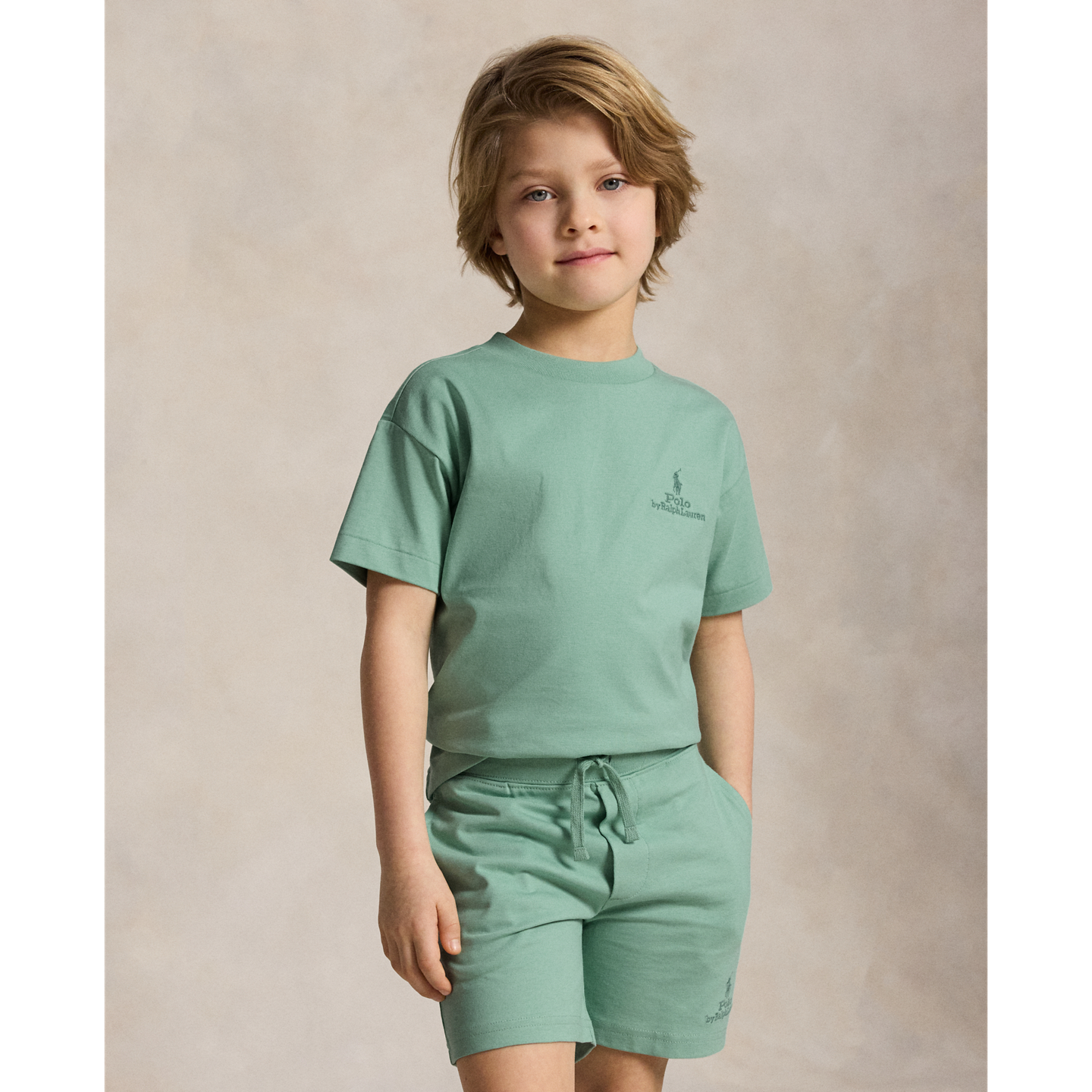 Детская футболка Ralph Lauren Big Fit Cotton Jersey, цвет: Celadon — фото 4