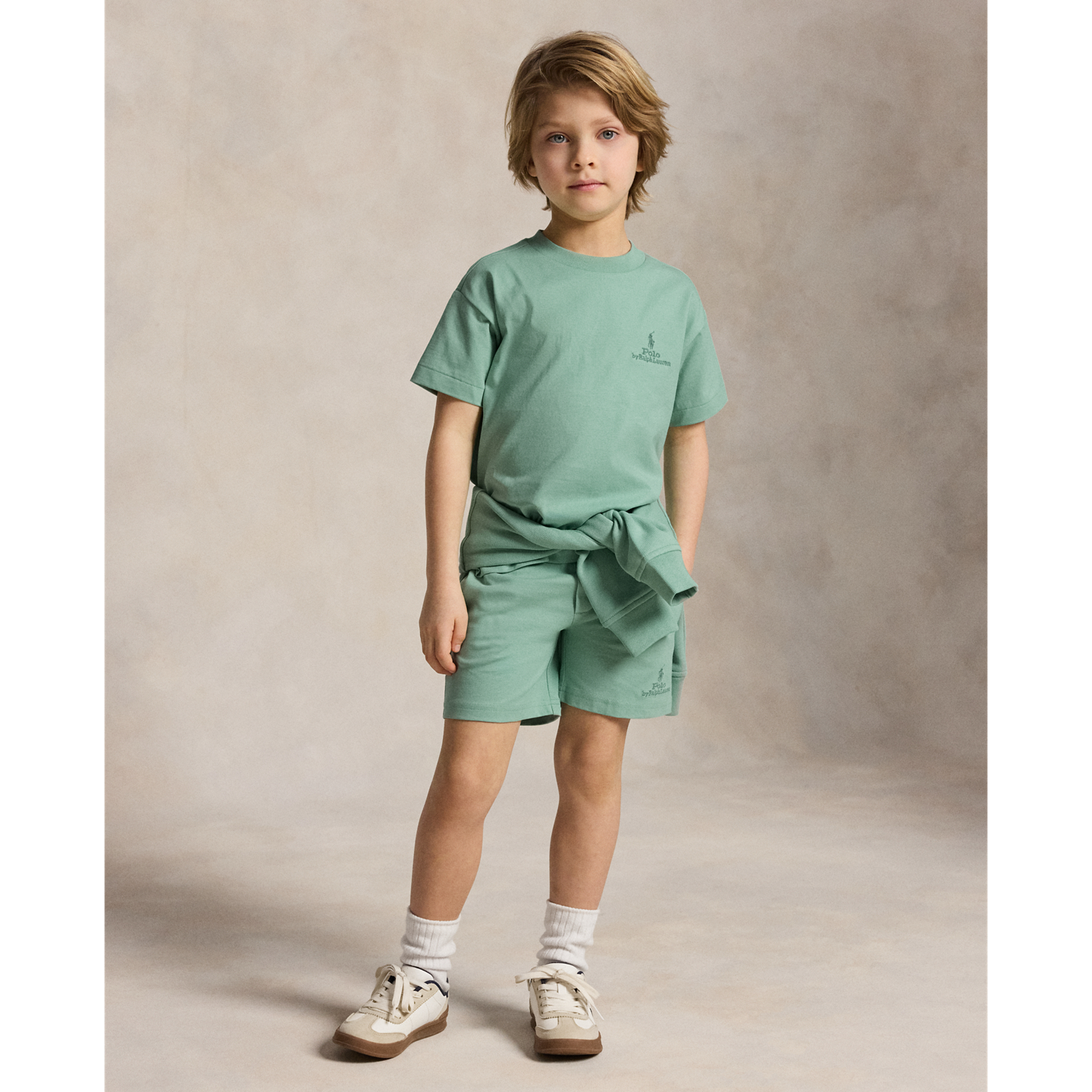 Детская футболка Ralph Lauren Big Fit Cotton Jersey, цвет: Celadon — фото 2