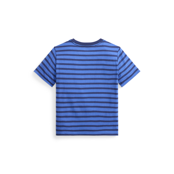 Scottsdale Blue/light Nav Striped Cotton Jersey Tee Boys 2-7 2