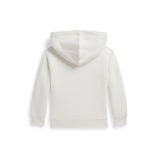 Deckwash White Polo Bear Fleece Hoodie Boys 2-7 2