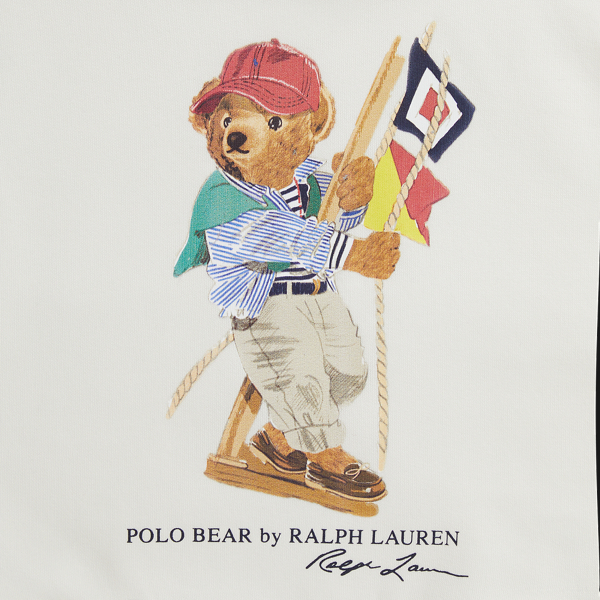 Deckwash White Polo Bear Fleece Hoodie Boys 2-7 3