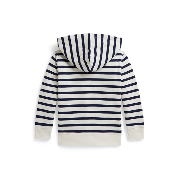 Newport Navy Multi Polo Bear Striped Fleece Hoodie Boys 2-7 2