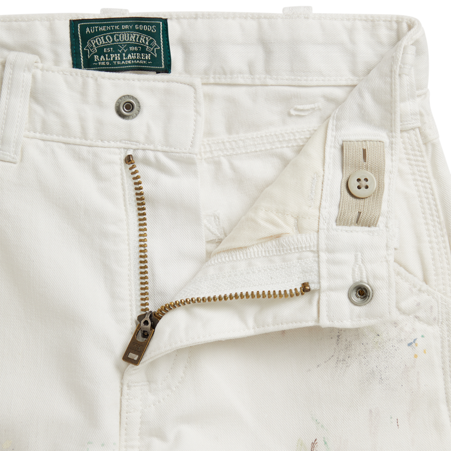 Детские брюки Ralph Lauren Paint-Splattered Cotton Twill, цвет: Saxton — фото 5