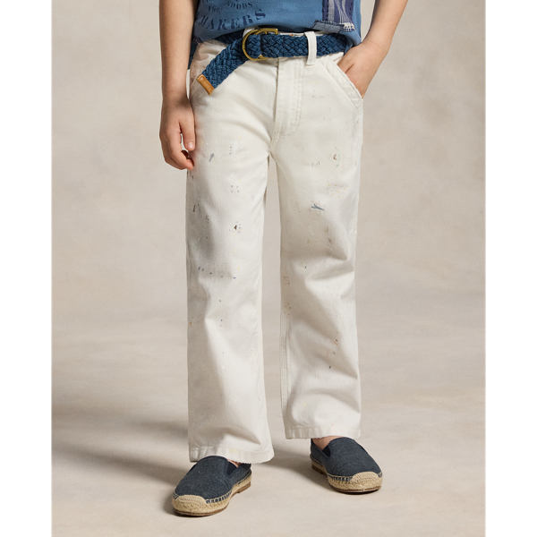 Saxton Paint-Splattered Cotton Twill Trouser Boys 1.5-6 Years 4