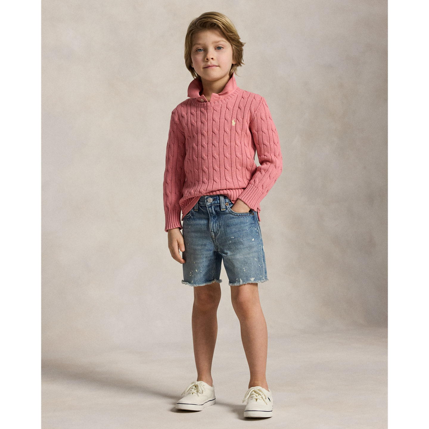 Шорты Ralph Lauren Lynwood Relaxed Fit Cutoff Short, цвет: Варёный — фото 5