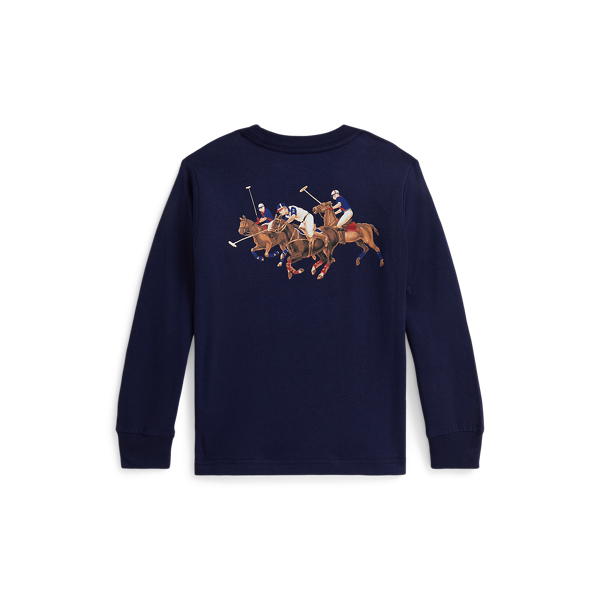 Newport Navy Triple-Pony Cotton Long-Sleeve Tee Boys 2-7 2
