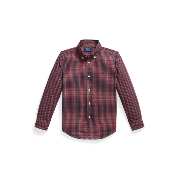 Plaid Cotton Poplin Shirt