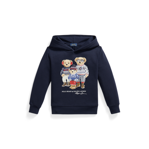 Fleece hoodie met Polo Bear-familie