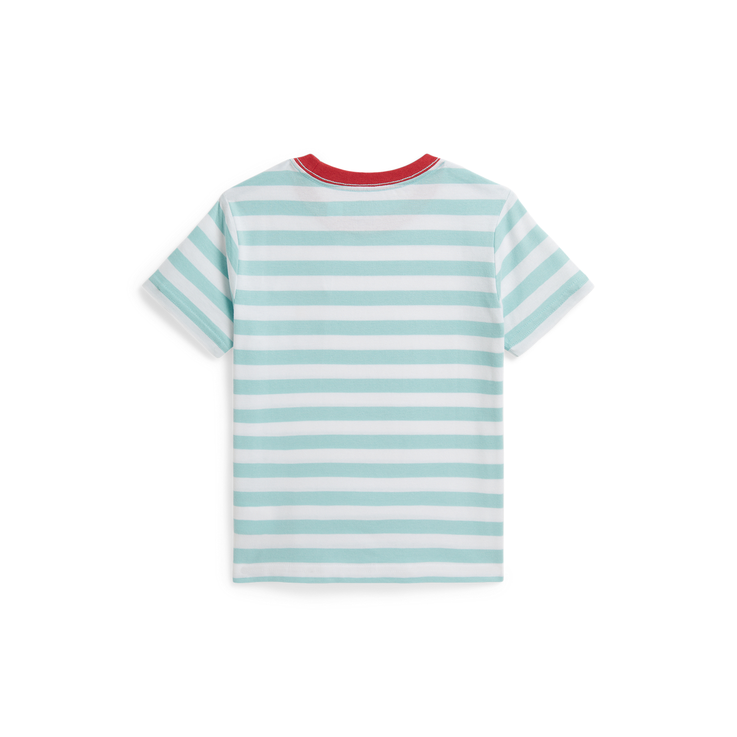 Детская футболка Ralph Lauren Striped Cotton Jersey Pocket, цвет: Белый — фото 1