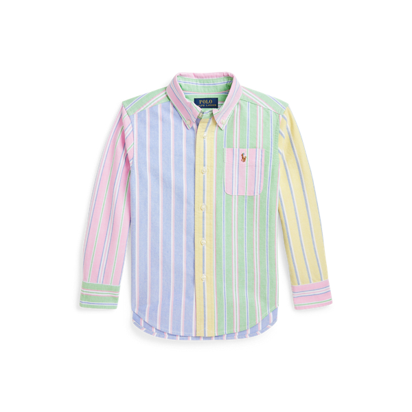 Chemise Oxford fantaisie en coton ray&eacute;