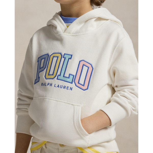 Sweat &agrave; capuche &agrave; logo en coton &eacute;ponge Boys 1.5-6 Years en Blanc papier 5