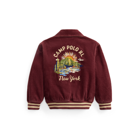 Детские куртки Ralph Lauren Corduroy Graphic Track Jacket