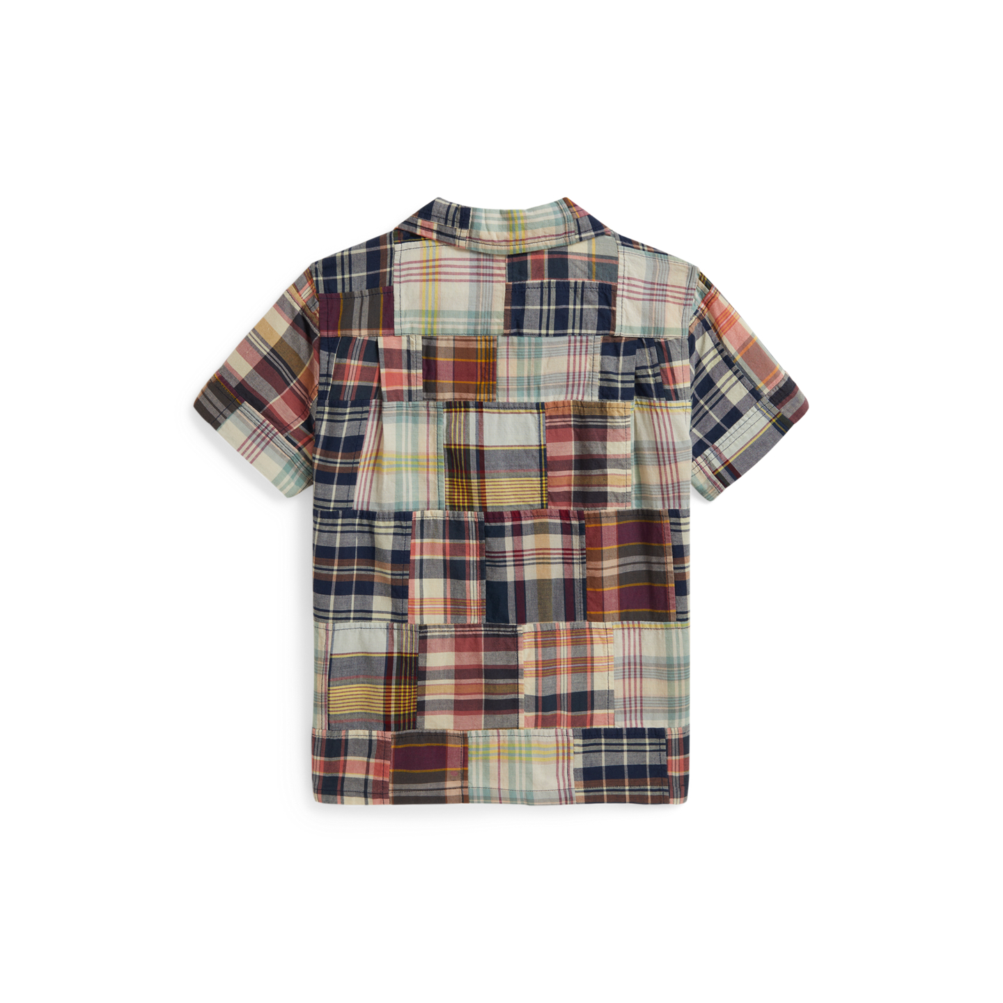 Детская рубашка Ralph Lauren Patchwork Madras Camp, цвет: Разноцветный — фото 1