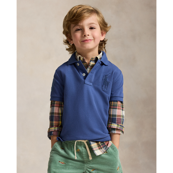Old Royal Big Pony Paint-Print Mesh Polo Shirt Boys 2-7 1