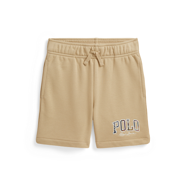 Tallow Cream Madras-Logo French Terry Short Boys 2-7 1