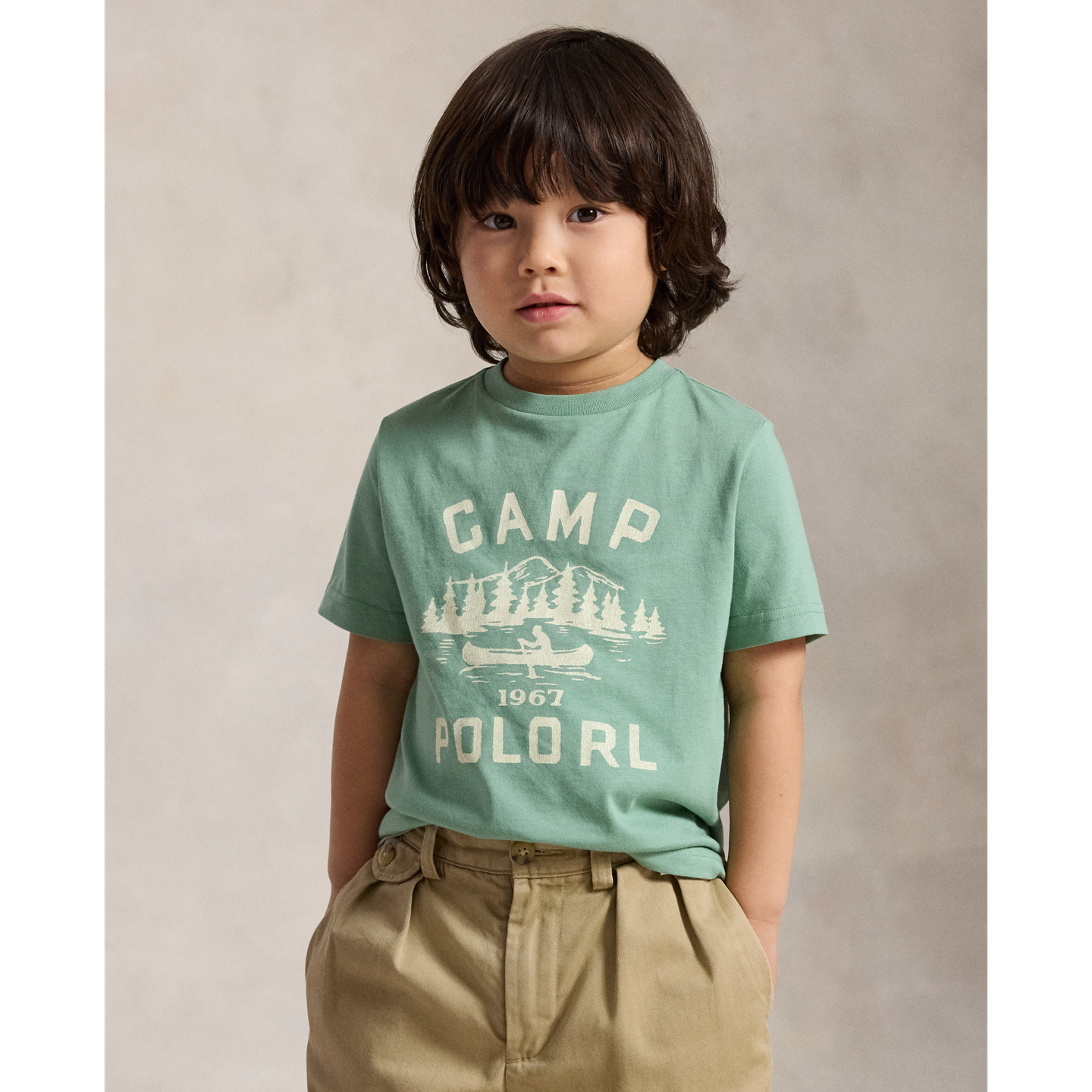 Детская футболка Ralph Lauren Logo Cotton Jersey Graphic, цвет: Выцветший мятный — фото 4