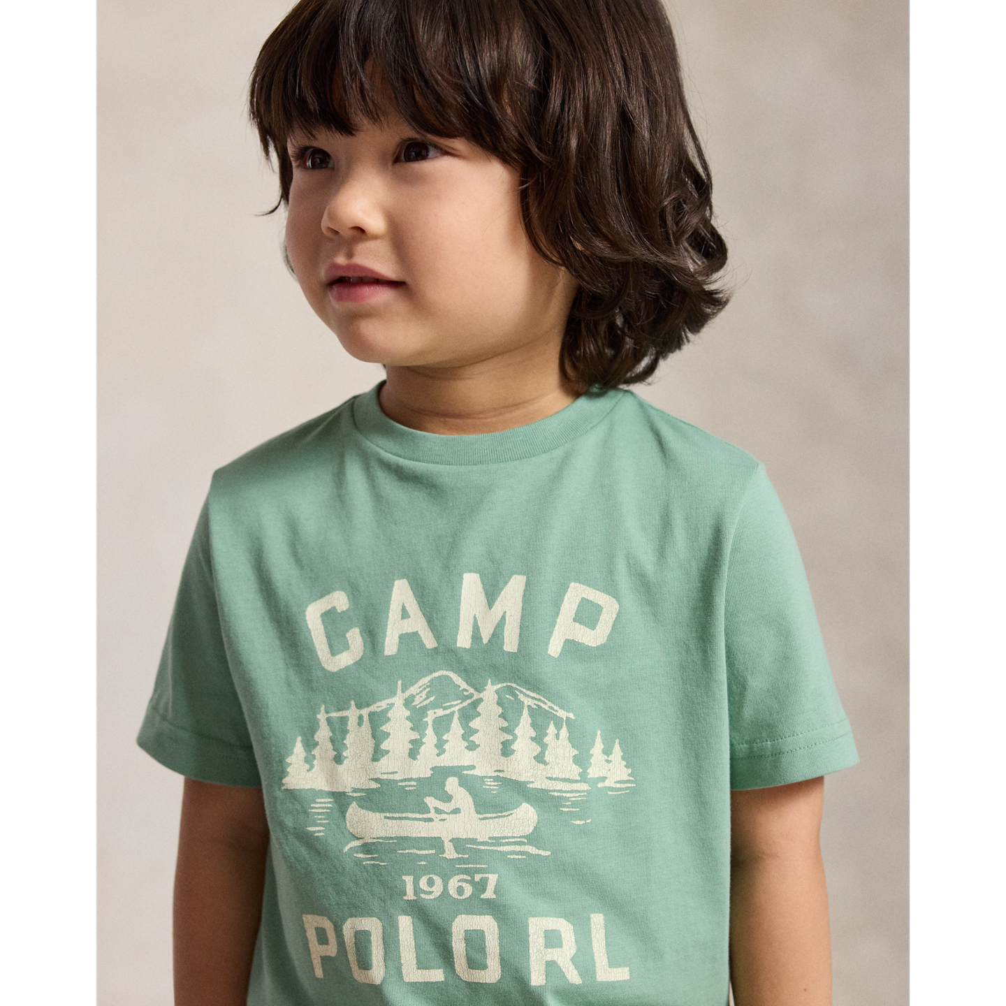 Детская футболка Ralph Lauren Logo Cotton Jersey Graphic, цвет: Выцветший мятный — фото 3