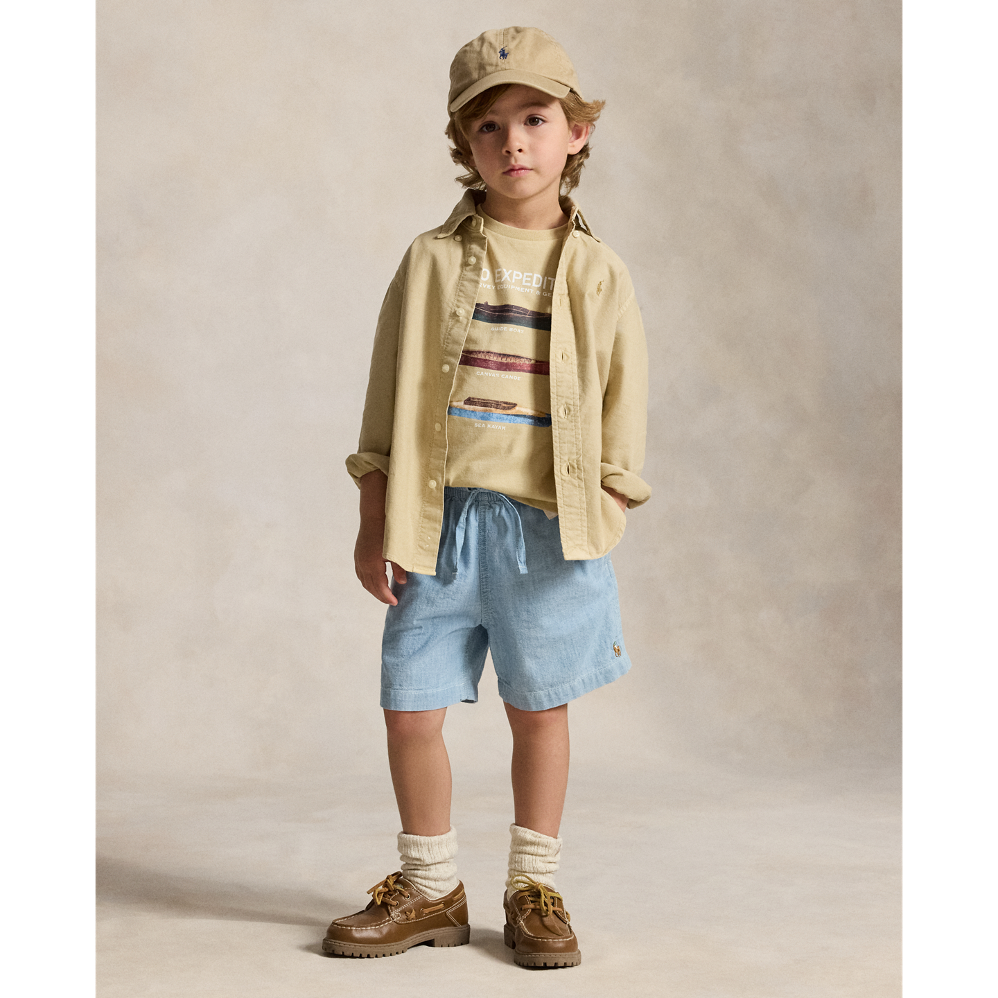 Шорты Ralph Lauren Big Fit Cotton Chambray Short, цвет: Шамбре — фото 4