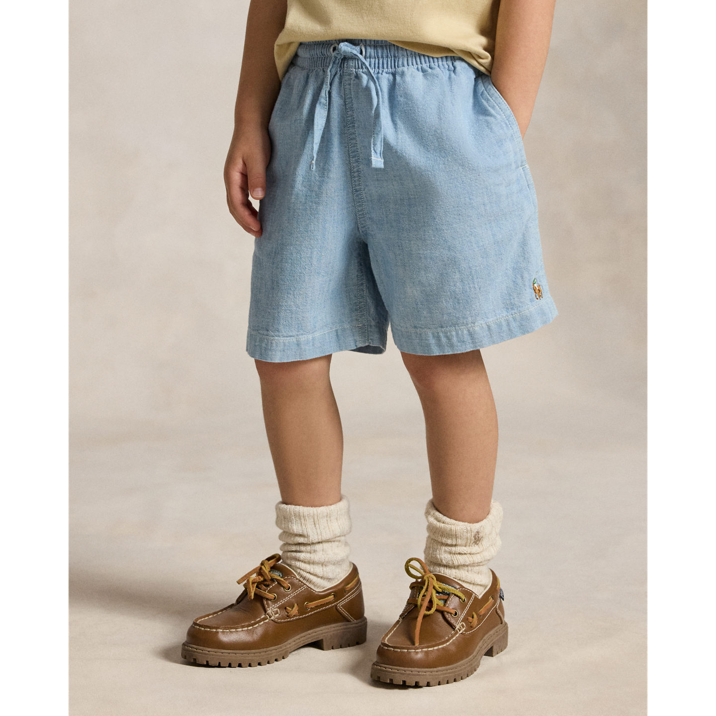 Шорты Ralph Lauren Big Fit Cotton Chambray Short, цвет: Шамбре — фото 2