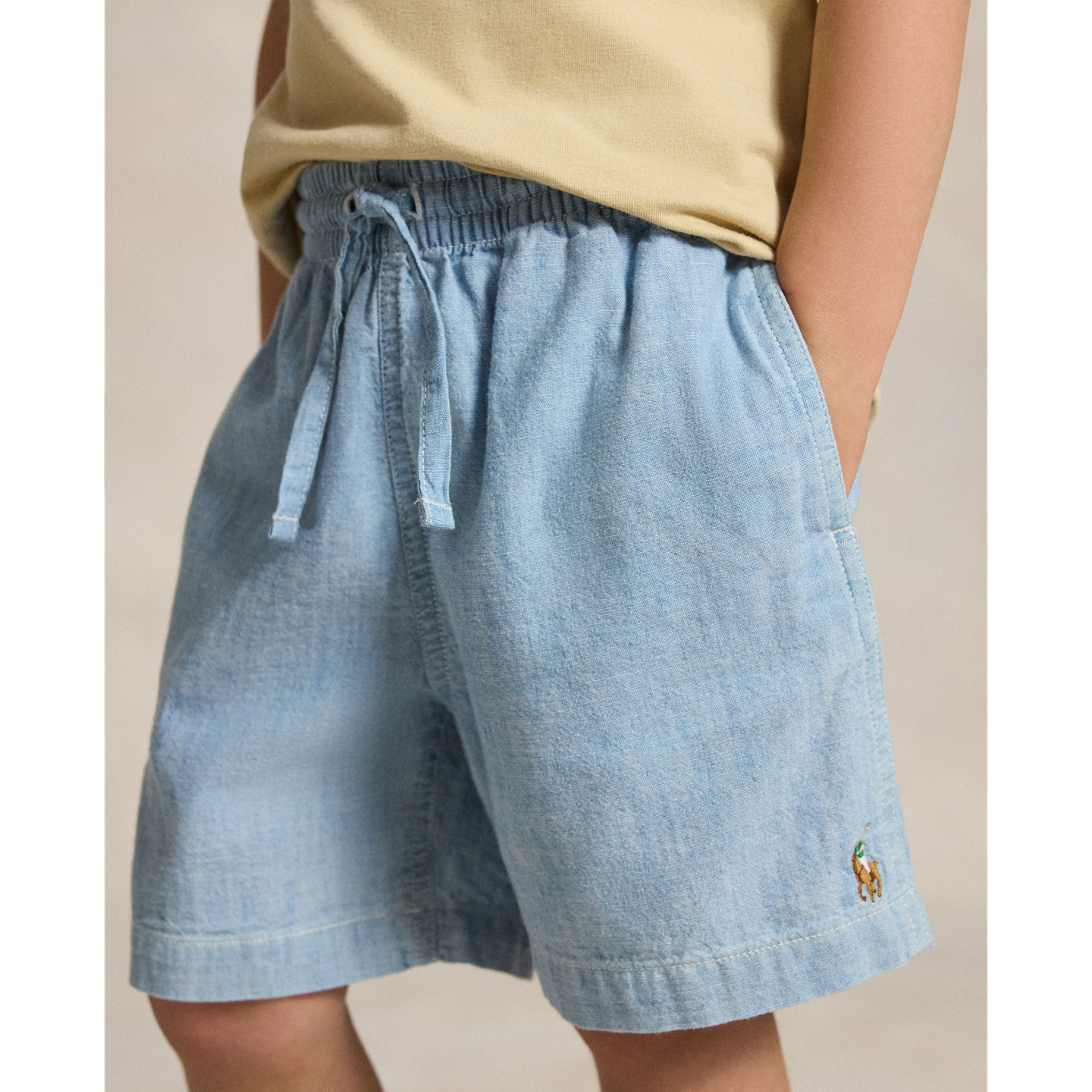 Шорты Ralph Lauren Big Fit Cotton Chambray Short, цвет: Шамбре — фото 3