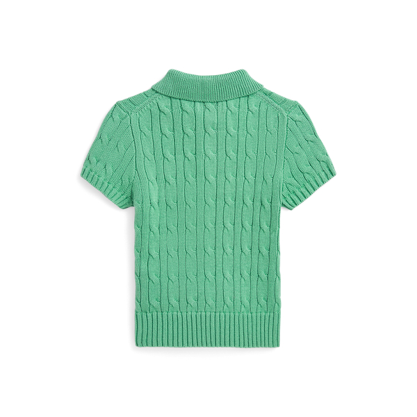 Haven Green Cable-Knit Cotton Polo-Collar Sweater Boys 1.5-6 Years 2