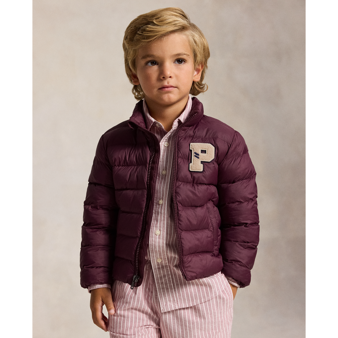 Детская куртка Ralph Lauren The Colden Packable Quilted, цвет: Насыщенный рубиновый — фото 4