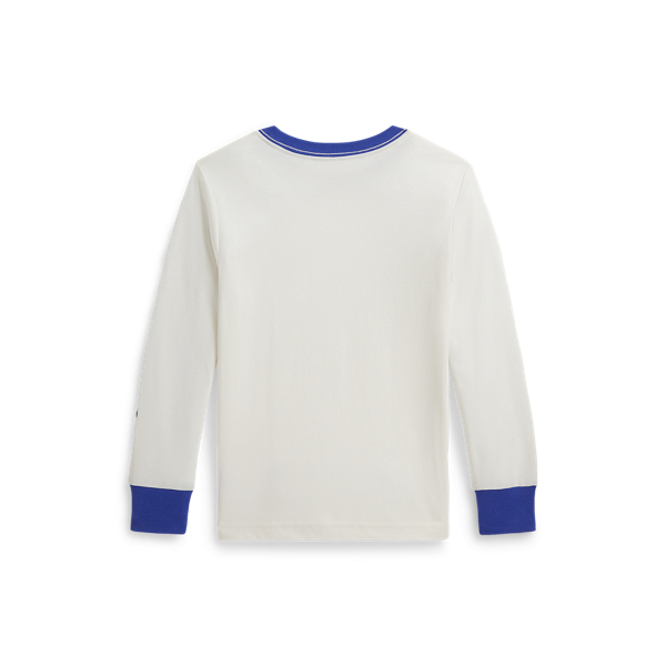 Deckwash White Logo Cotton Jersey Tee Boys 2-7 2